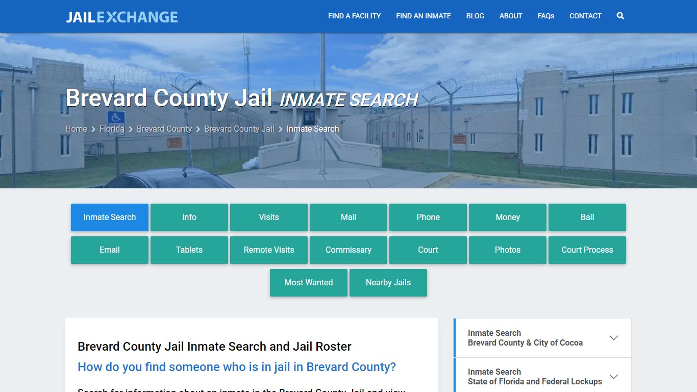 Inmate Search: Roster & Mugshots - Brevard County Jail, FL - Jail Exchange